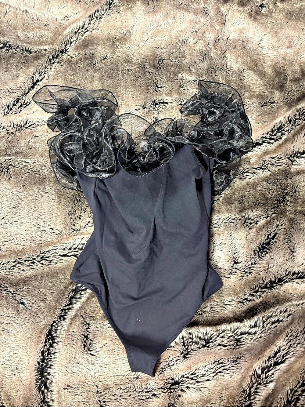 Free people Lace Bodysuit in Black Size Medium NWT